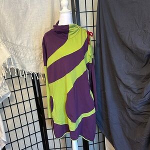 Stylish Purple and Lime Tunic
